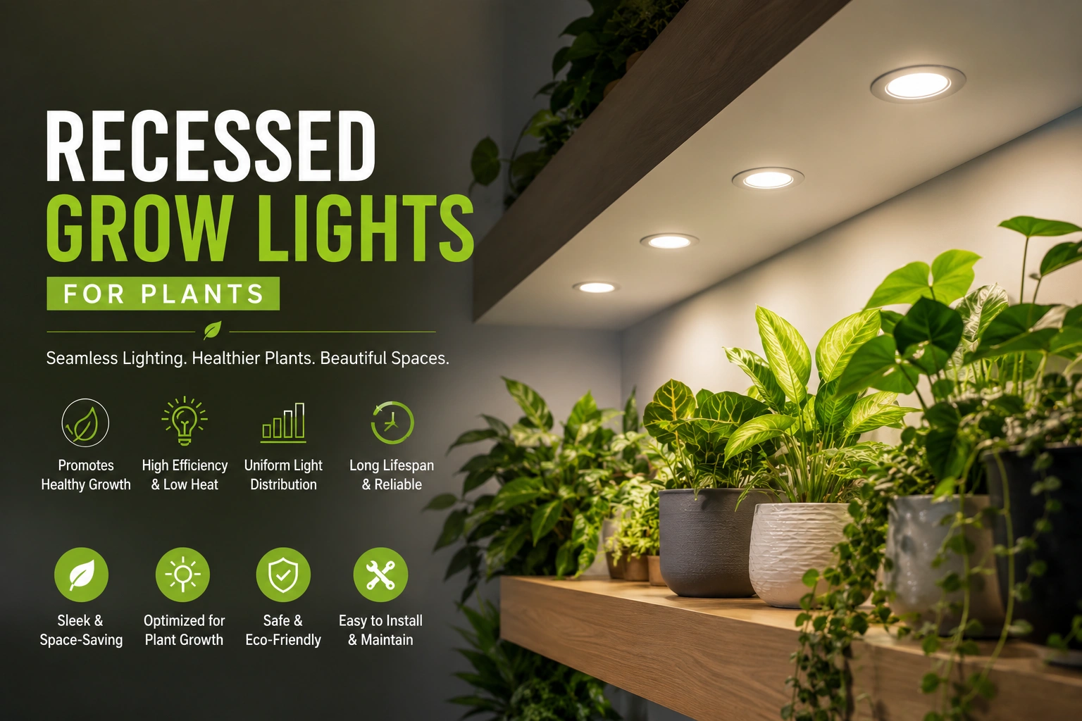 Recessed Grow Lights for Plants