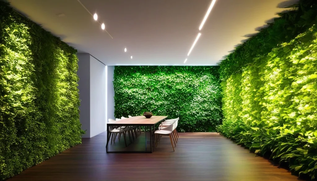 Green-walls-underlight-under-sunlight
